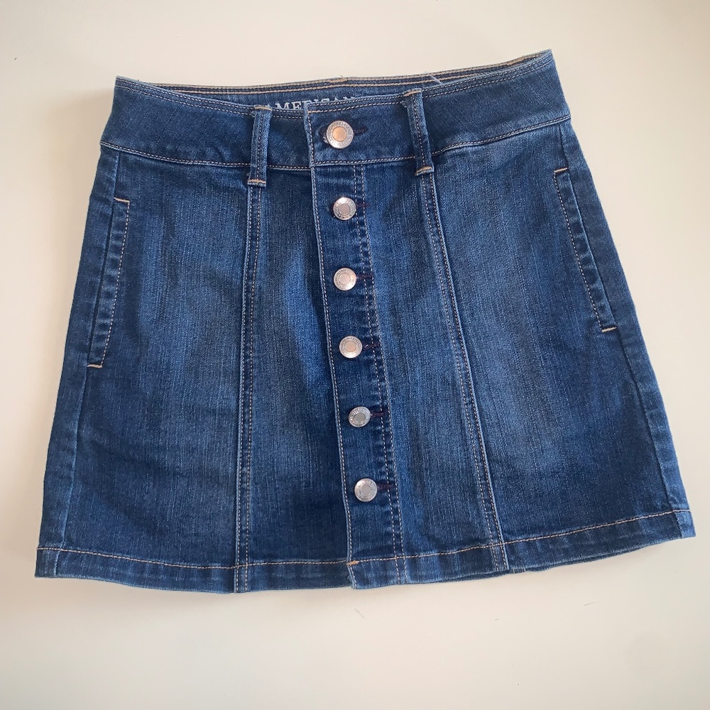 American Eagle Denim Skirt, Size 00